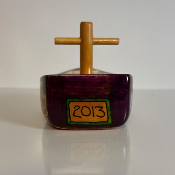 Worlds Greatest Bath Boats BABYS FIRST BOAT 2013 Dana McDill Handmade Wood Toy - Picture 4 of 8